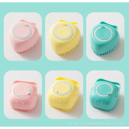 Bàn chải tắm thú cưng Massage Brush Silicone Cleaning Brush